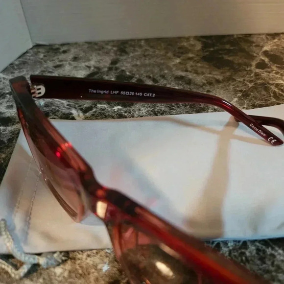 Prive Rivaux | The Ingrid - Red Cateye Squared Sunglasses - NWT - Picture 6 of 16